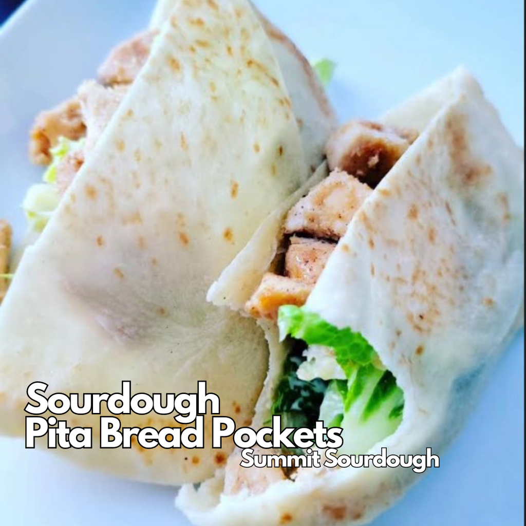 Fluffy Sourdough Pita Bread Pockets: Learn how to bake soft, homemade pita pockets with a tangy sourdough twist. Perfect for stuffing with your favorite fillings!