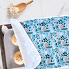 Large 24x18-inch reusable sheet pan proofing cover, non-stick and waterproof, in plants print, made from BPA-free, food-safe fabric.  Hand made in Canada.