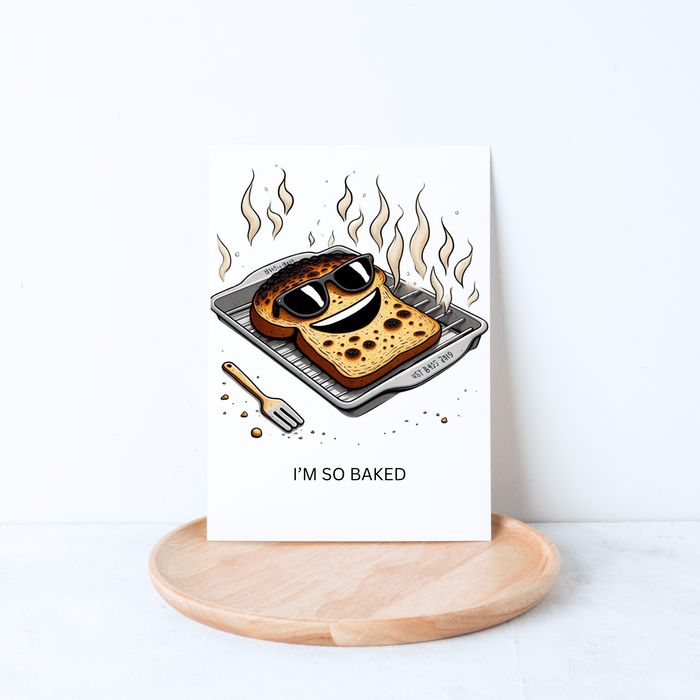 Bread Pun Greeting Card by Summit Sourdough - I'm so Baked | Blank Inside